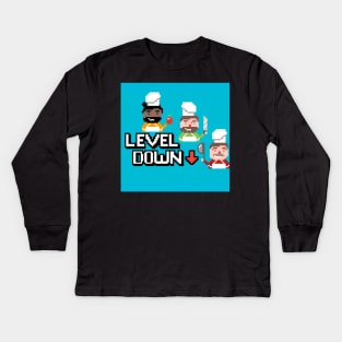 Level Down: Overcooked Kids Long Sleeve T-Shirt